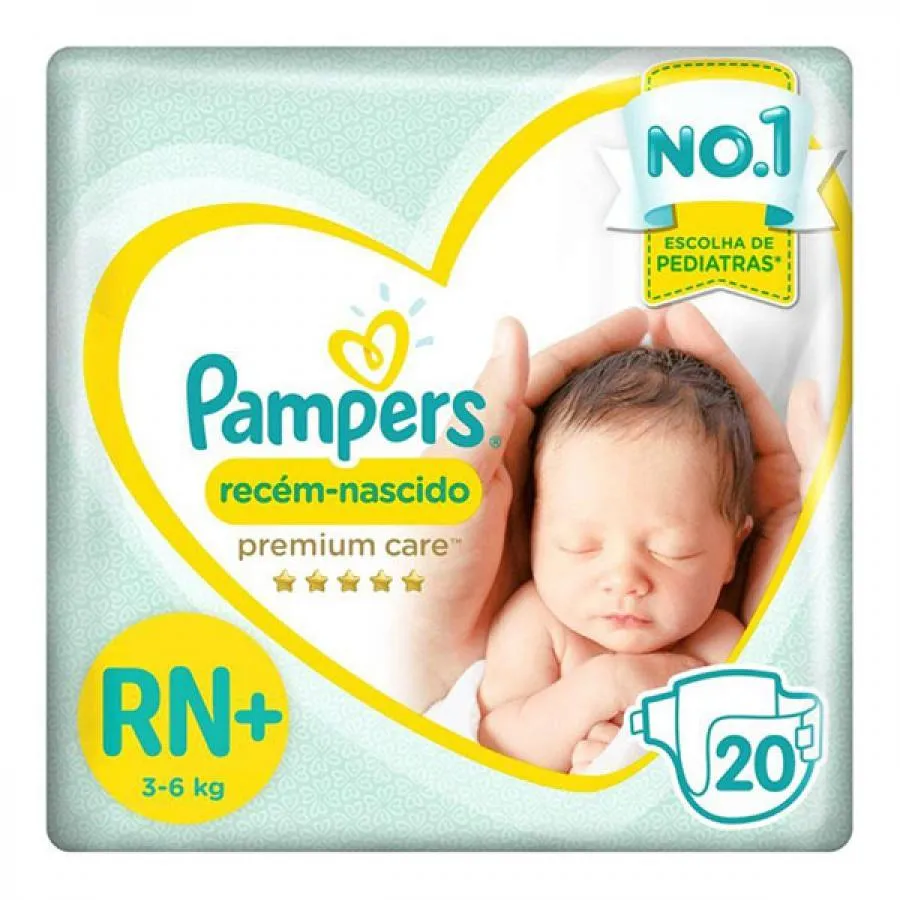 Fralda Pampers Premium Care Rn+ Até 6kg Com 20 Unidades — Pampers | Farmácia Resyla