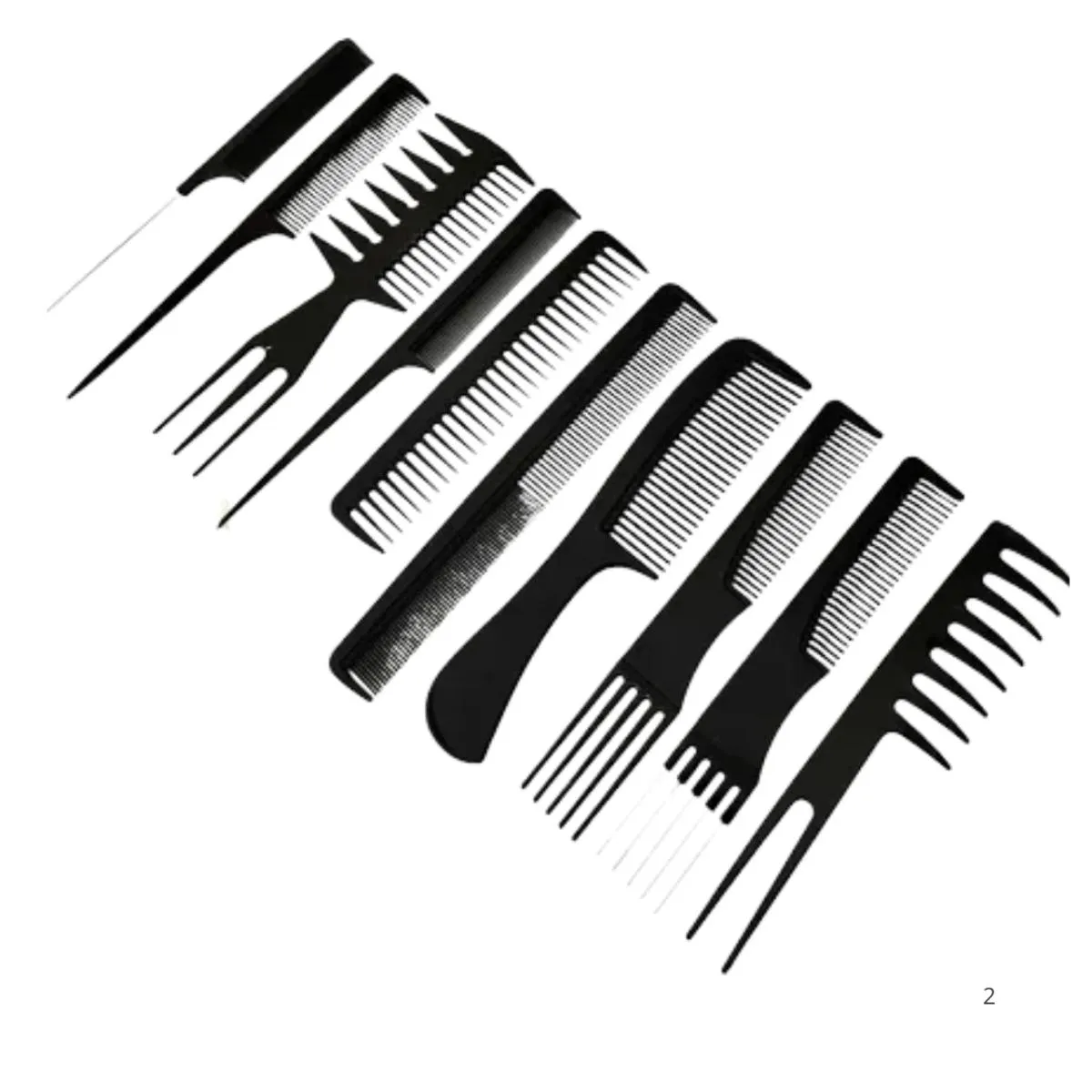 Kit 10 Pentes Profissional Cabeleireiro Pente Fino Garfo Salão Barbeiro para Corte — | Farmácia Resyla