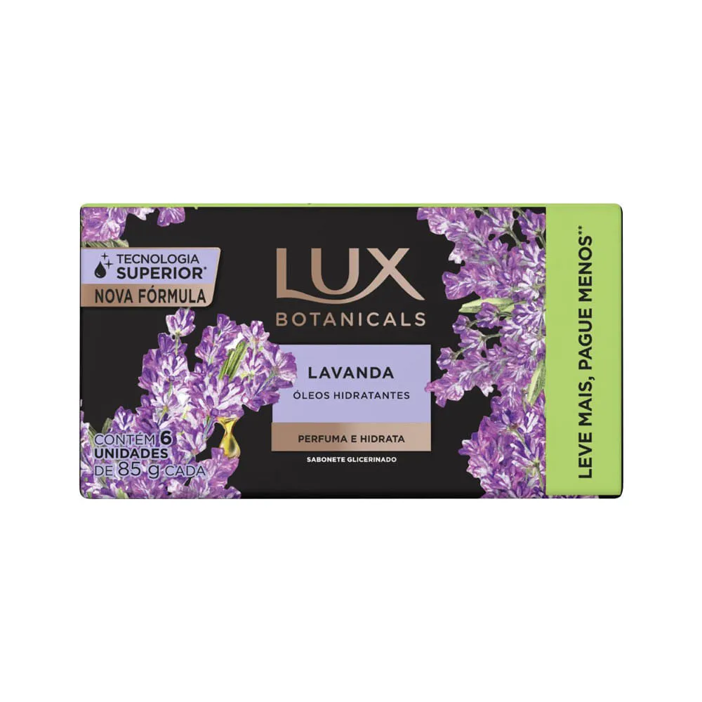 Sabonete Em Barra Lux Botanicals Lavanda E Baunilha Com 6 Unidades De 85gr — Lux | Farmácia Resyla