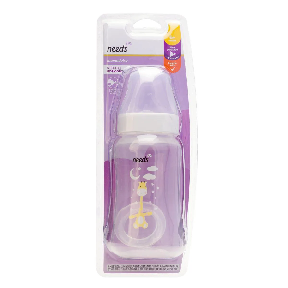 Mamadeira Anti-Cólica Needs 6+ Meses 330ml 1 Unidade — Needs | Farmácia Resyla