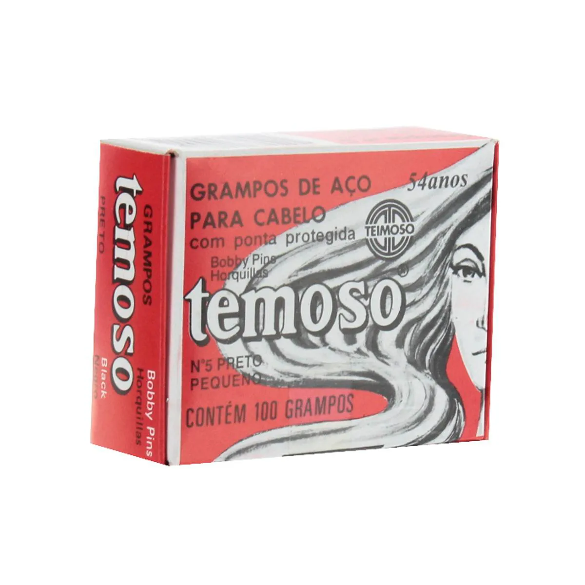 Grampo de Cabelo Temoso Preto N5 - 100 unidades — | Farmácia Resyla