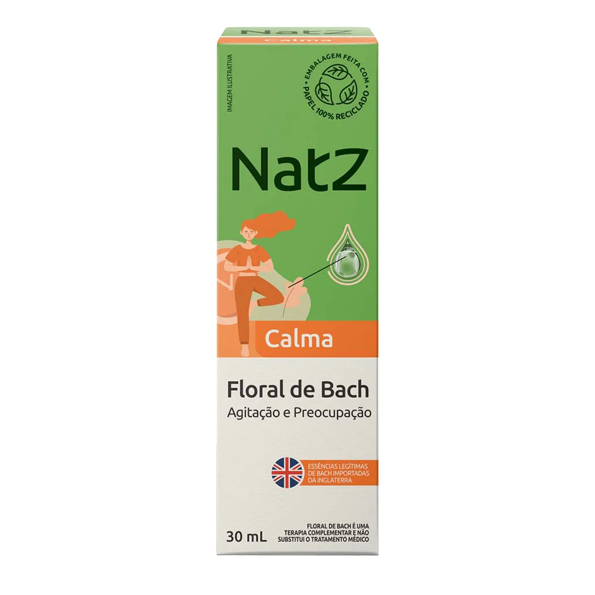 Floral de Bach Natz Calma para Agitação e Preocupação 30ml — Natz | Farmácia Resyla