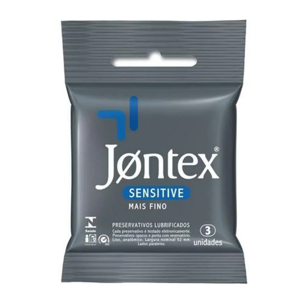 Preservativo Jontex Sensitive Com 3 Unidades — | Farmácia Resyla