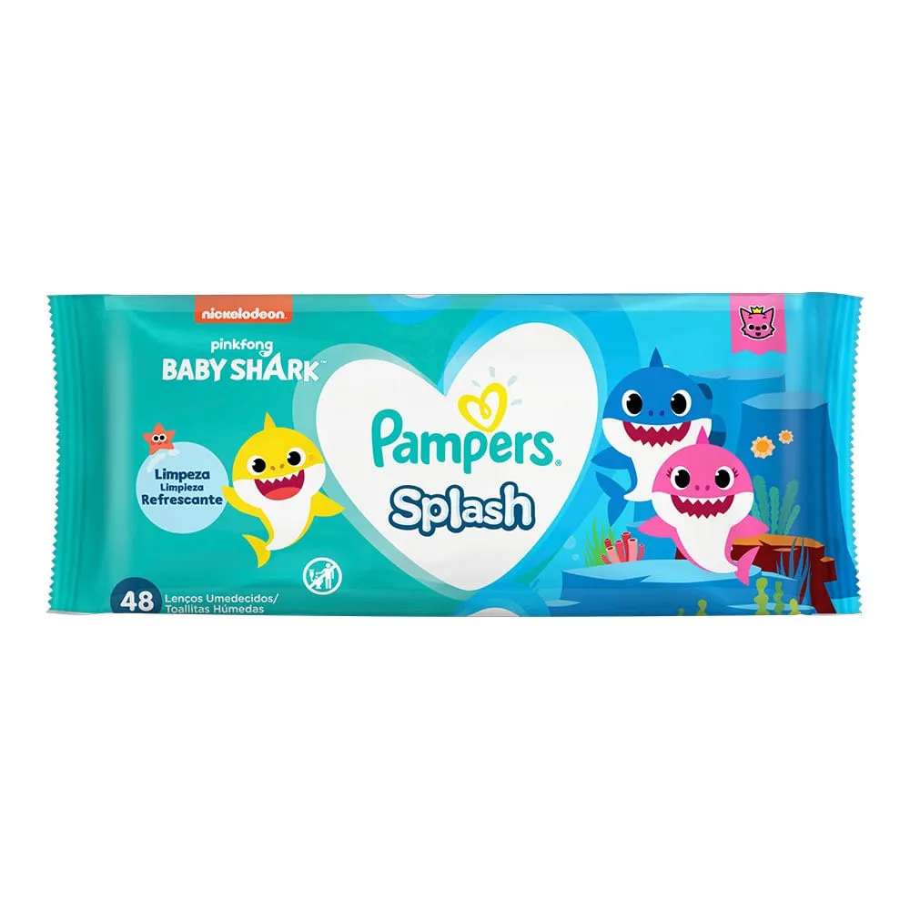 Lencos Umedecidos Pampers Splash Com 48 Unidades — Pampers | Farmácia Resyla