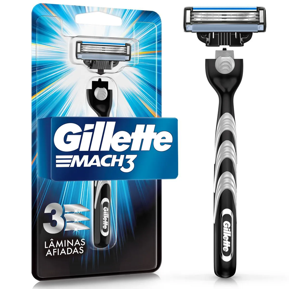 Aparelho de Barbear Gillette Mach3 com 1 Unidade — Gillette | Farmácia Resyla