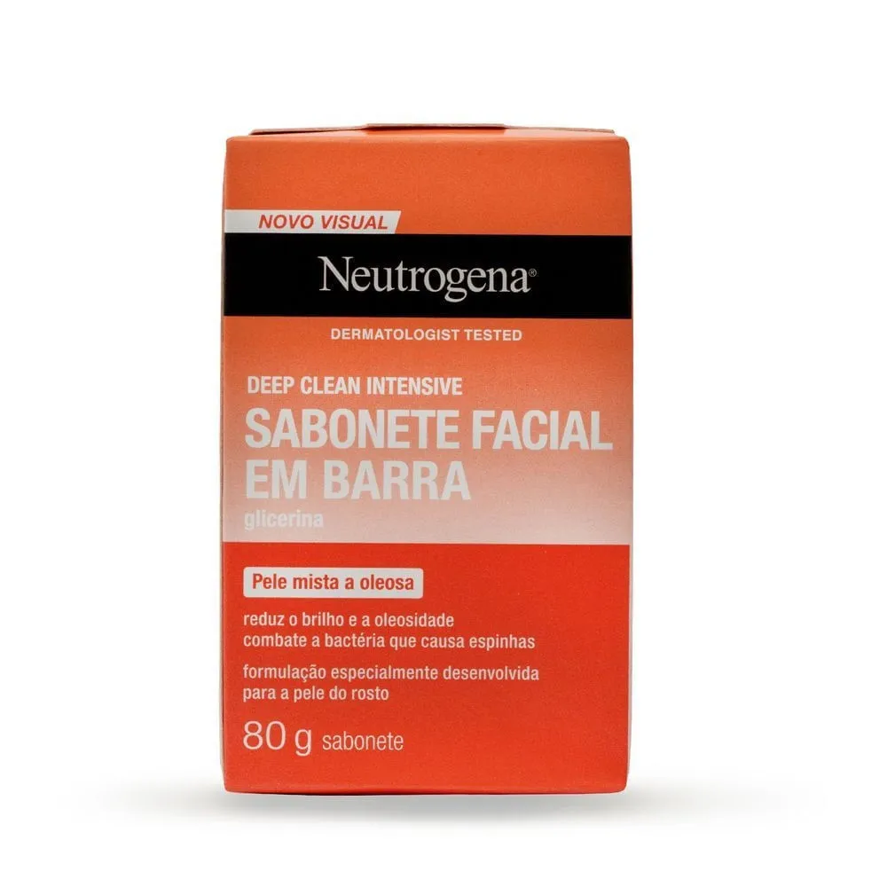 Sabonete Em Barra Facial Neutrogena Deep Clean Intensive 80g — Neutrogena | Farmácia Resyla