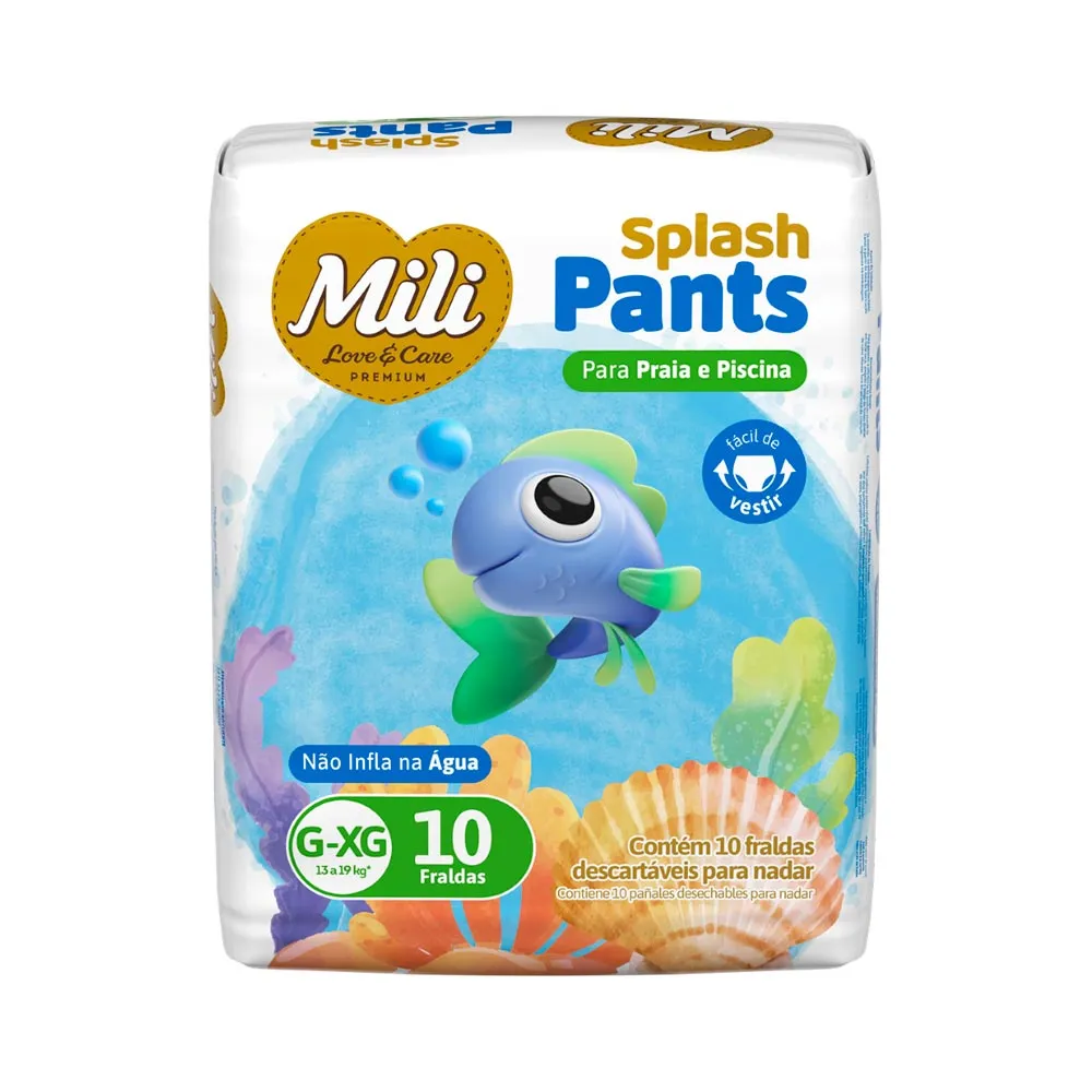 Fralda Mili Splash Pants G/xg Com 10 Unidades — | Farmácia Resyla
