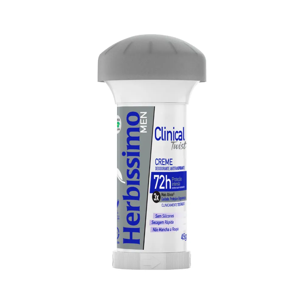 Desodorante Herbissimo Clinical Twist Masculino 45gr Creme Men — | Farmácia Resyla