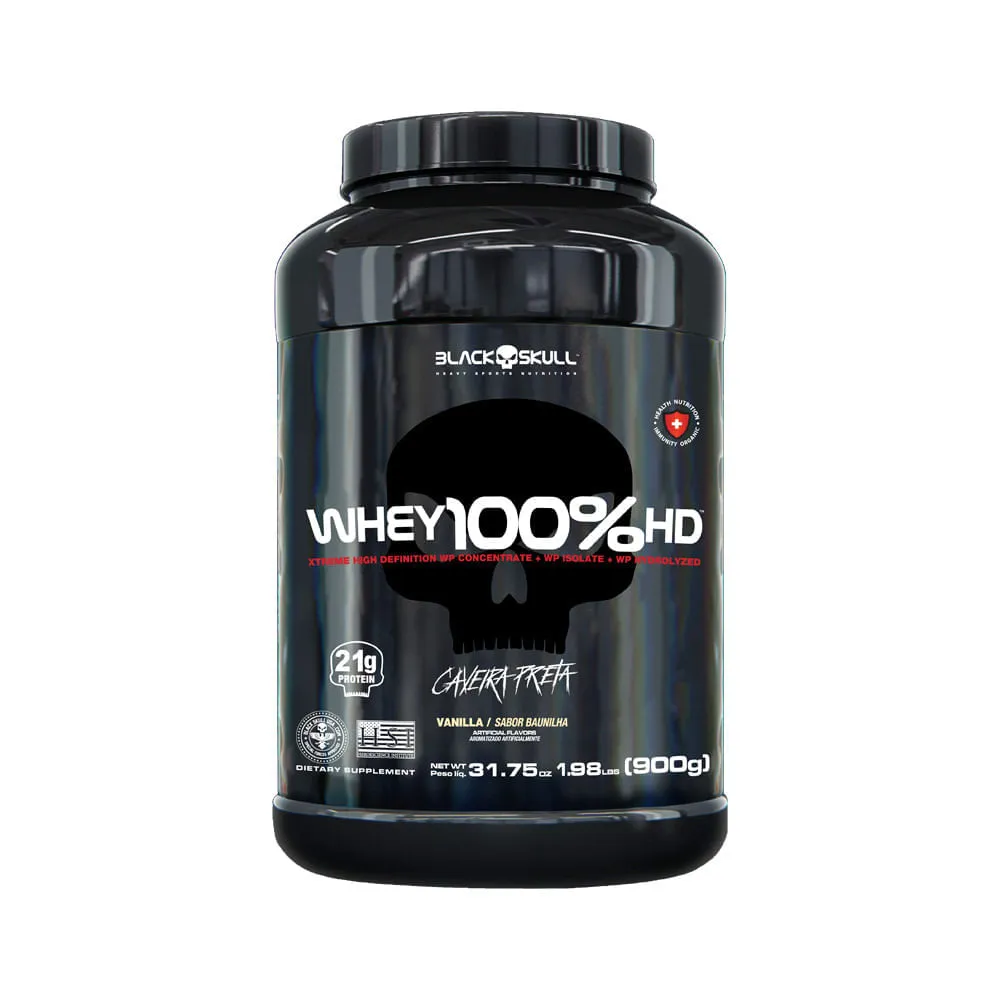 Suplemento Black Skull Whey 100% Hd 900gr Baunilha — Black Skull | Farmácia Resyla