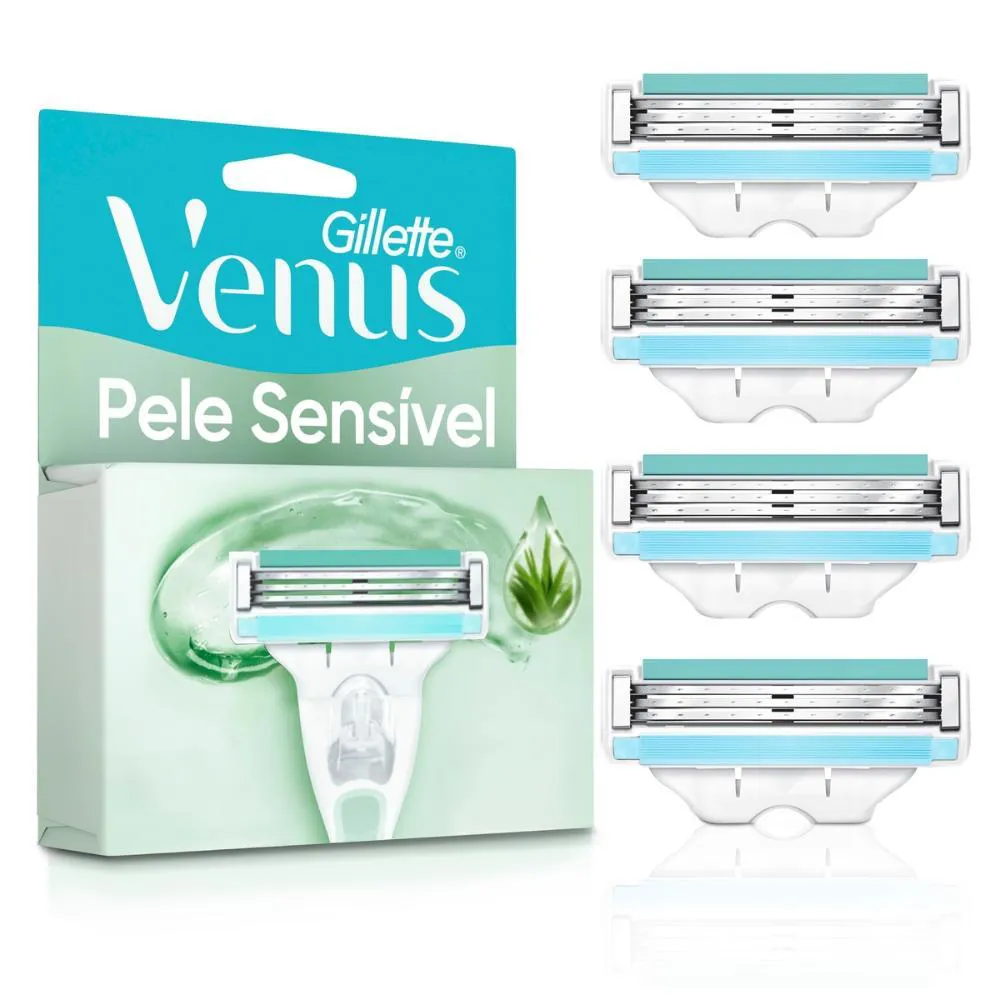 Carga Aparelho Gillette Venus Pele Sensível 4 — Gillette | Farmácia Resyla