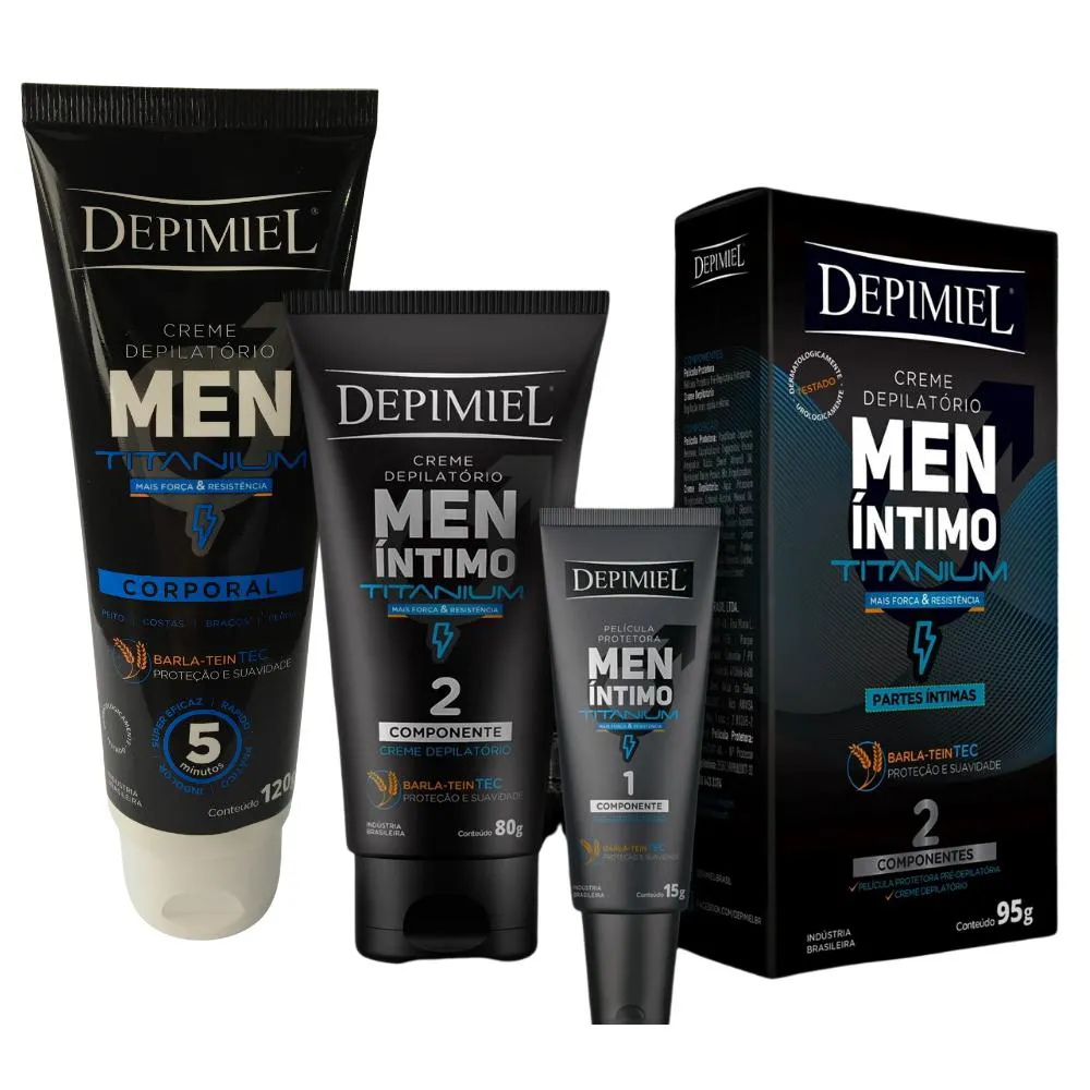 Kit Depilação Depimiel Masculino Men Corpo + Partes Íntimas — | Farmácia Resyla