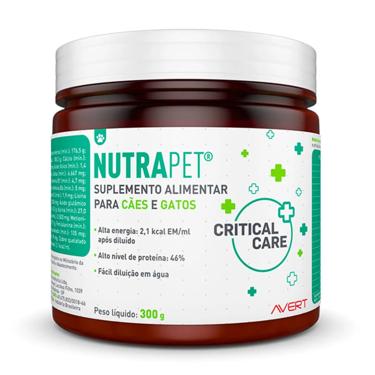 Suplemento Alimentar Nutrapet em Pó 300Gr para Cães e Gatos — | Farmácia Resyla