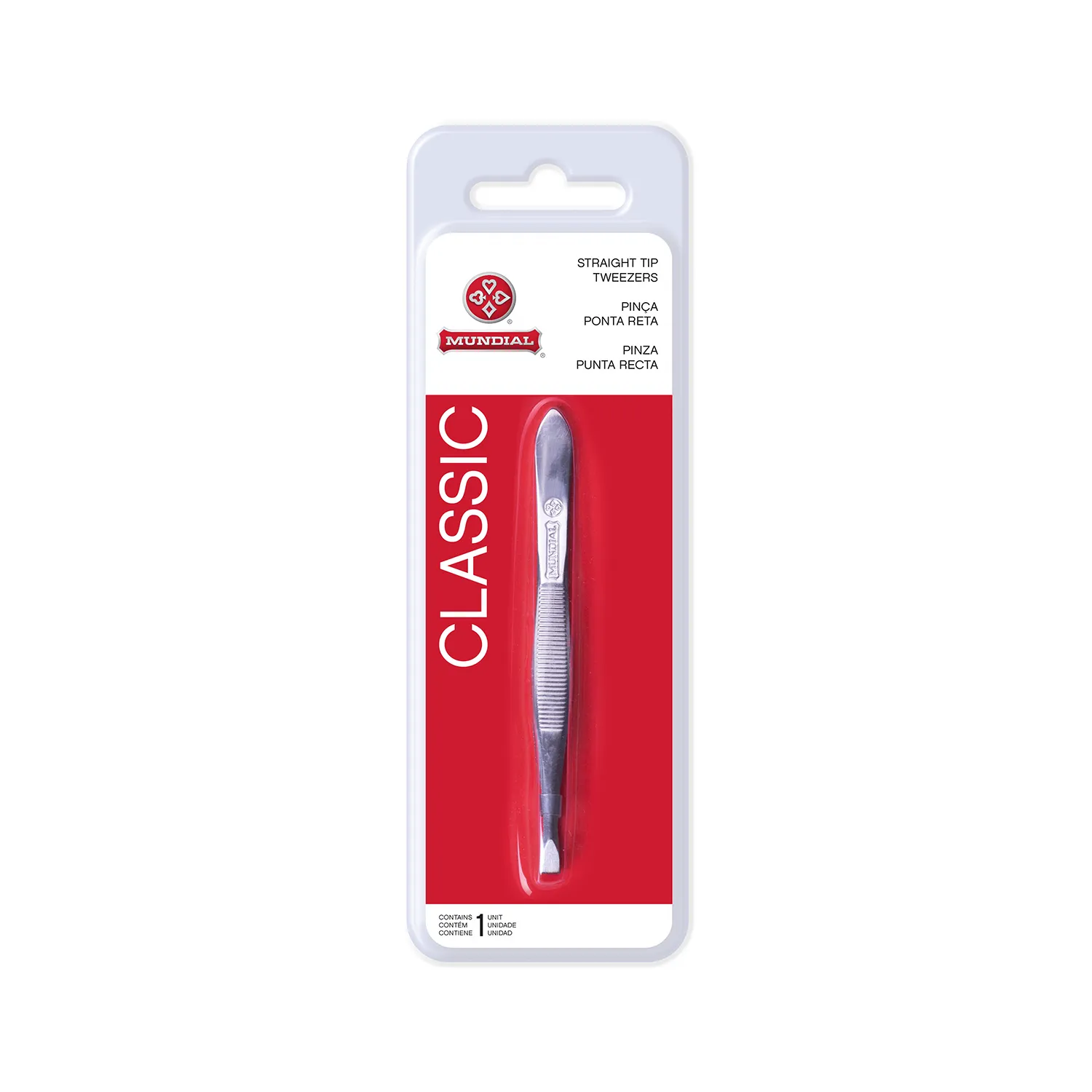 Pinça Ponta Reta Longa Mundial 109BL Inox - 1 Unidade — | Farmácia Resyla