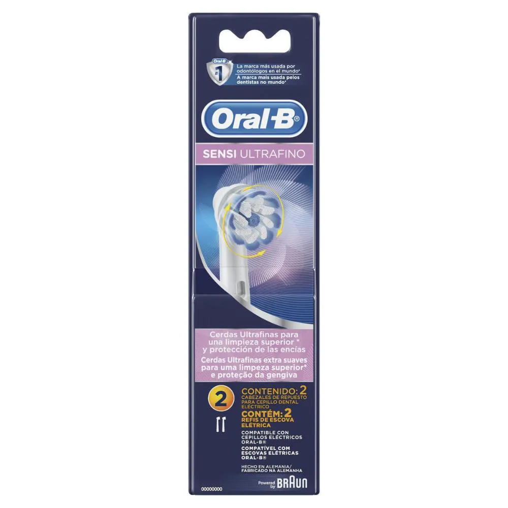 Refil Escova Elétrica Oral-B Sensi Ultrafino C/ 2 unidades — Oral-B | Farmácia Resyla
