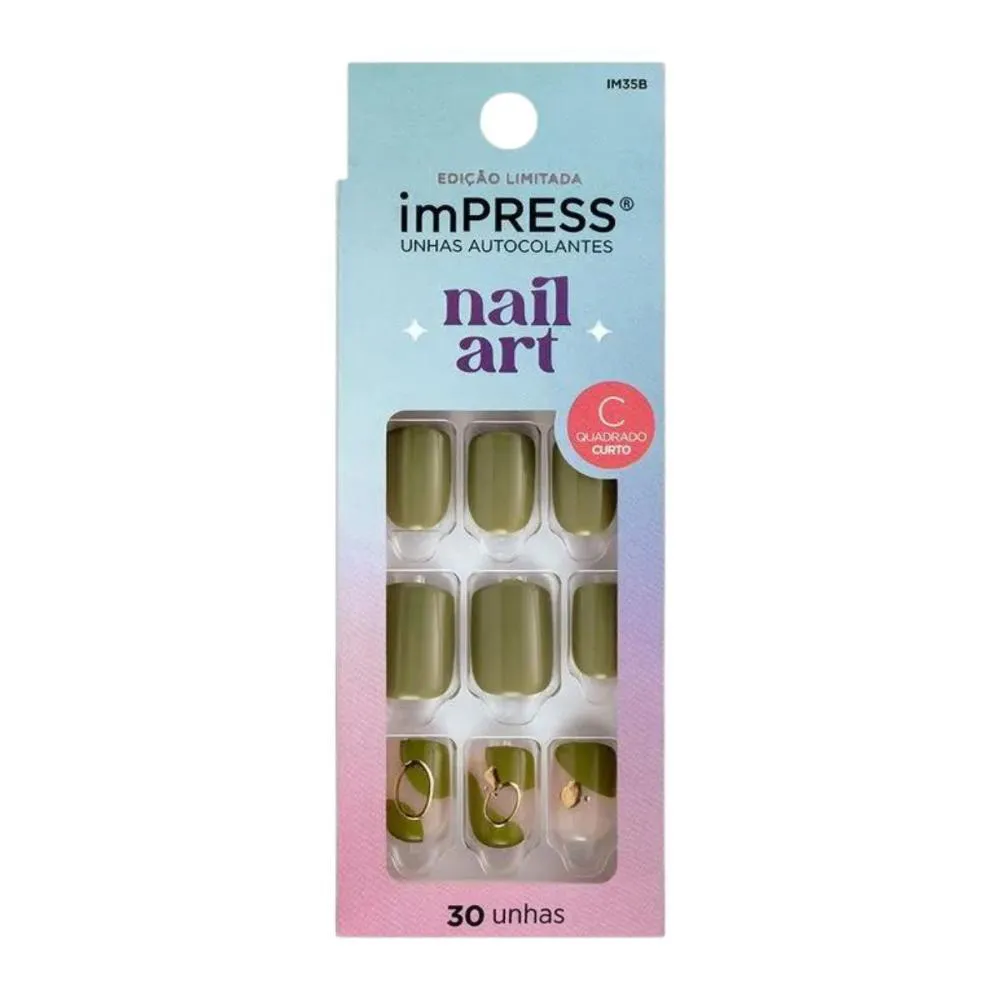 Unhas Autocolantes Kiss Impress Nail Art Before Sunrise Quadrado Curto C/30un Im35b — Kiss | Farmácia Resyla