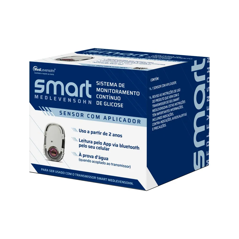Sensor De Monitoramento De Glicose Smart Medlevensohn Com Aplicador — | Farmácia Resyla
