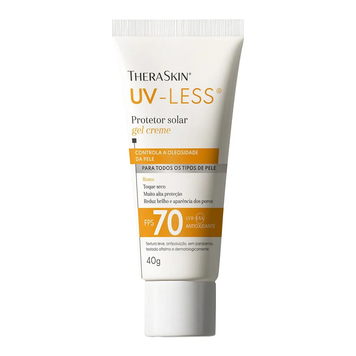 Protetor Solar Facial TheraSkin UV-Less FPS 70 Gel Creme Sem Cor 40g — | Farmácia Resyla