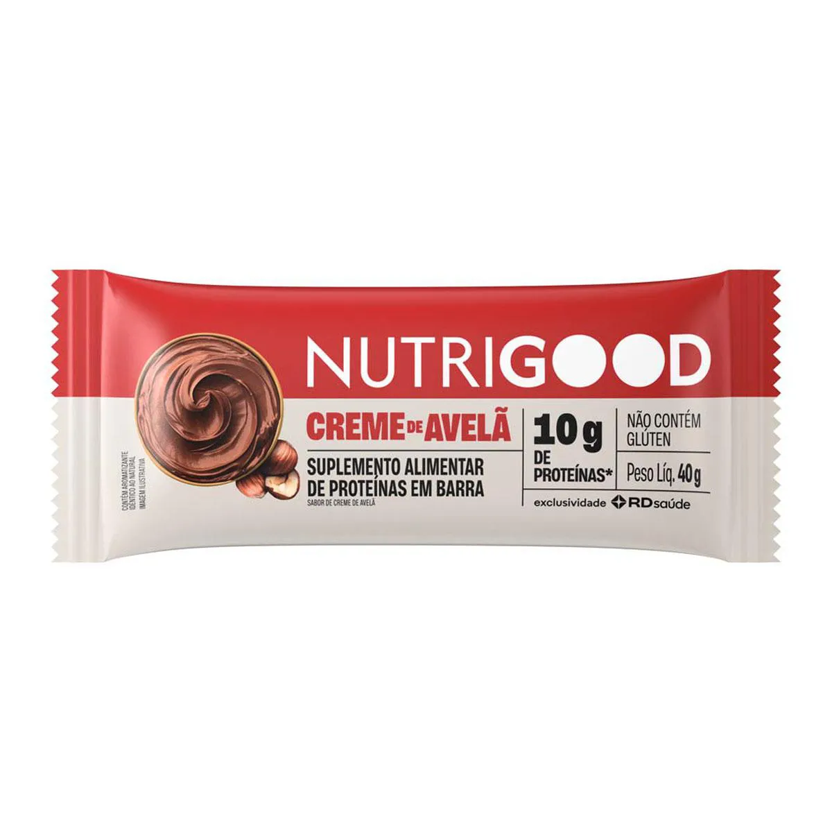 Barra de Proteína Nutrigood Creme de Avelã 40g — | Farmácia Resyla