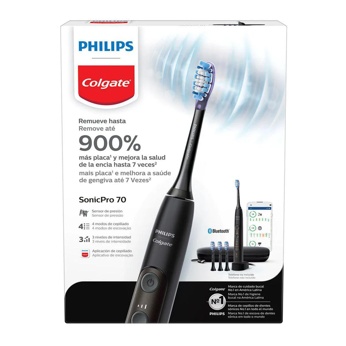 Escova de Dente Elétrica Philips Colgate SonicPro 70 + 3 Regis+ 1 Estojo — Colgate | Farmácia Resyla