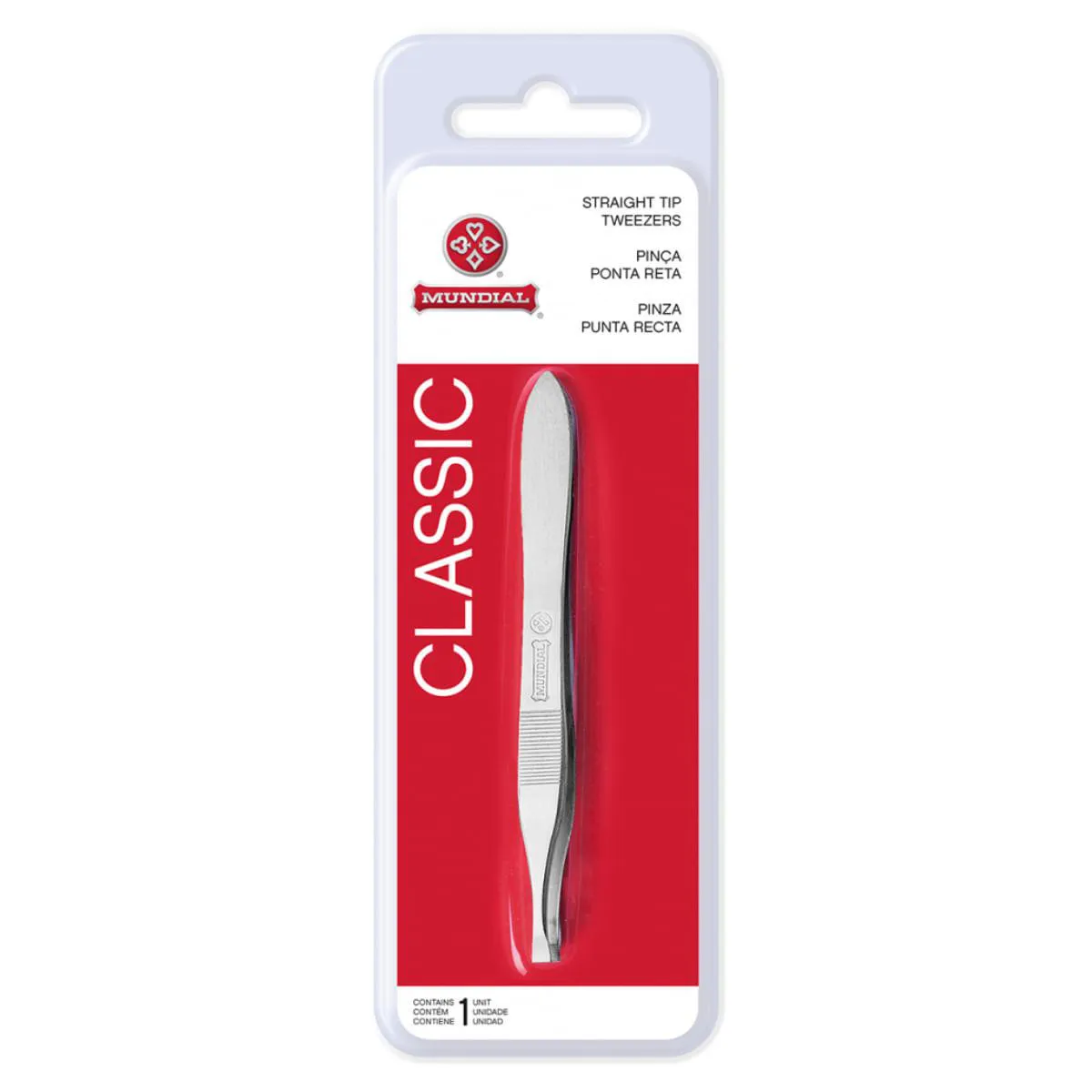 Pinça Ponta Reta Classic 108bl Mundial — | Farmácia Resyla