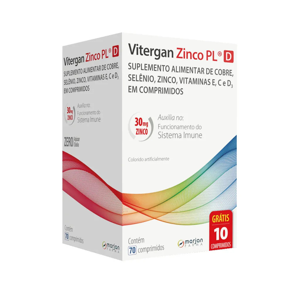 Vitergan Zinco Pl D Com 70 Comprimidos — | Farmácia Resyla