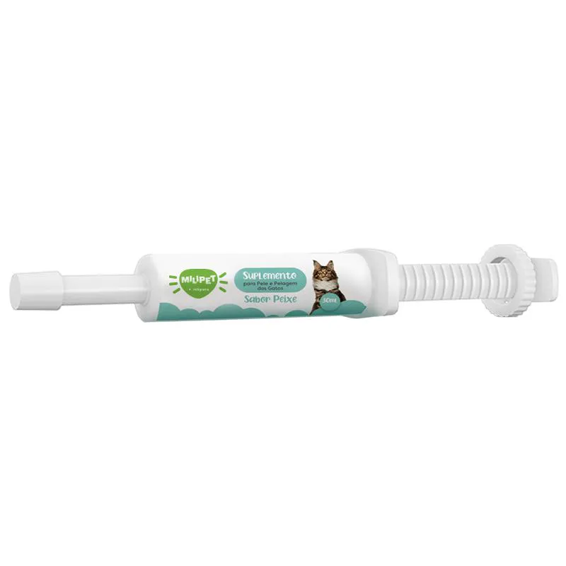 Suplemento para Pele e Pelagem dos Gatospasta Sabor Peixe 30Ml — | Farmácia Resyla