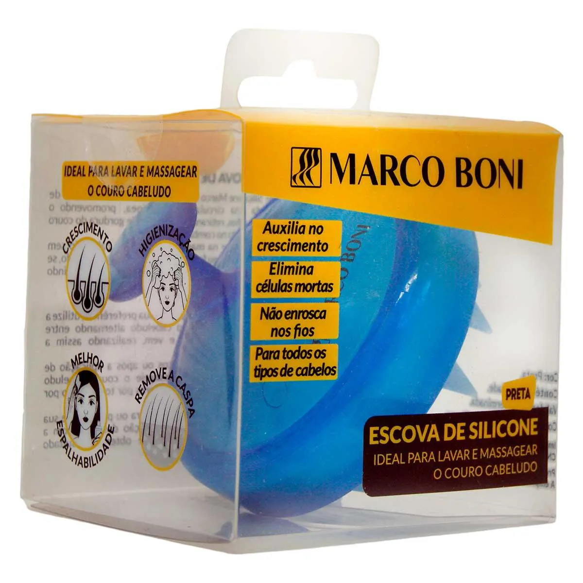 Massageador de Cabelo Marco Boni Azul - 1 unidade — | Farmácia Resyla