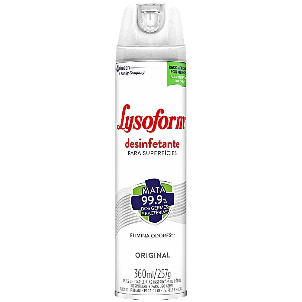 Desinfetante Lysoform Aerosol - Original - 360ml — | Farmácia Resyla