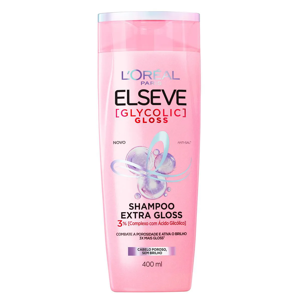 Shampoo Elseve Glycolic Gloss Extra Gloss Limpeza Profunda Acidificação Capilar e Brilho Intenso 400ml — Elseve | Farmácia Resyla