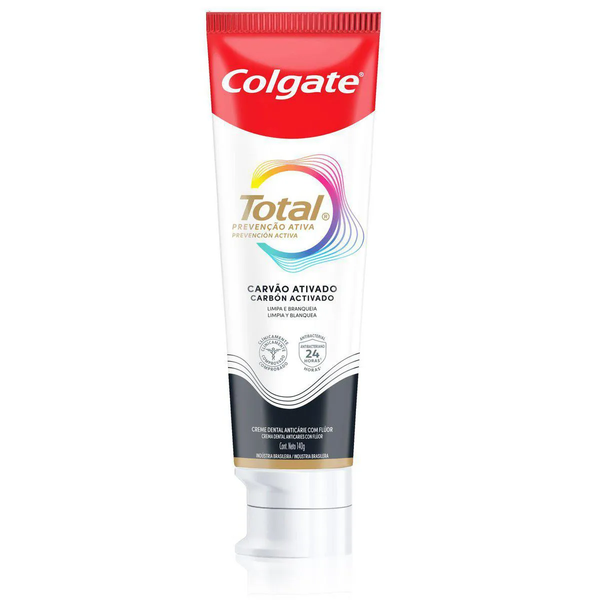 Creme Dental Colgate Total Carvão Ativado 140g — Colgate | Farmácia Resyla