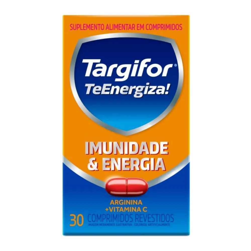 Vitamina C 500mg + Arginina 500mg Targifor Te Energiza Imunidade E Energia 30 Comprimidos — | Farmácia Resyla
