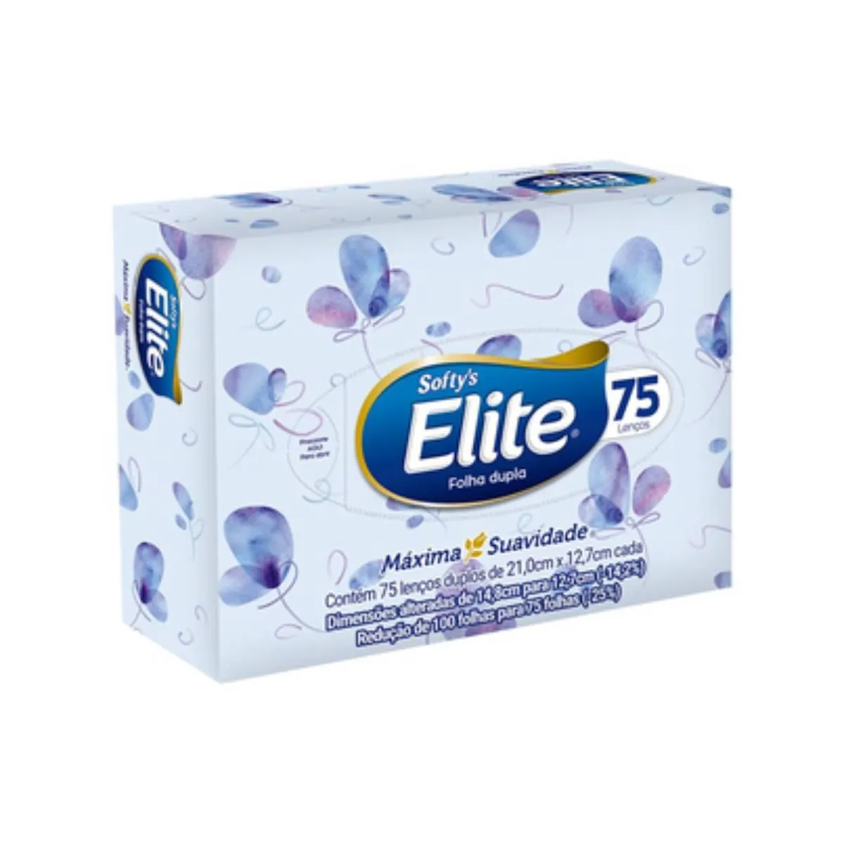 Lenço de Papel Softy's Elite Folha Dupla 75 Unidades — | Farmácia Resyla