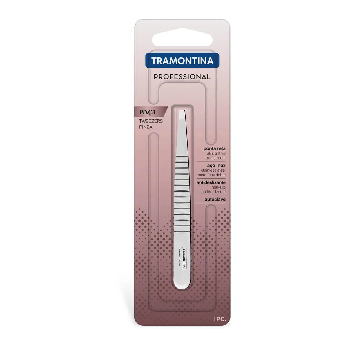 Pinça de Ponta Reta Tramontina Professional Inox com 1 unidade — | Farmácia Resyla