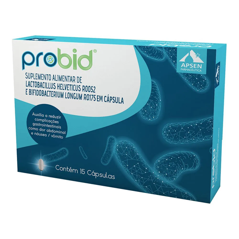 Probid Probiotico Lactobacillus Suplemento Alimentar 15 Capsulas — | Farmácia Resyla