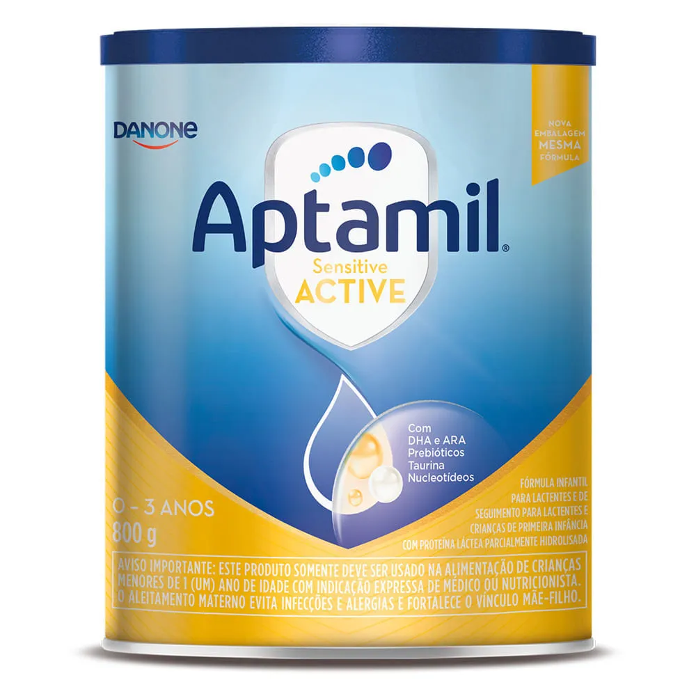 Fórmula Infantil Aptamil Sensitive Active Danone 800g — Aptamil | Farmácia Resyla