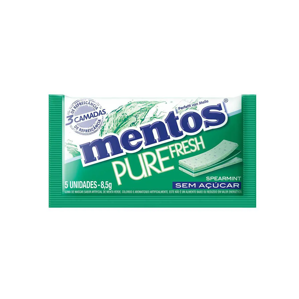 Mentos Pure Fresh Chiclete Sem Açúcar Sabor Spearmint com 5 unidades — | Farmácia Resyla