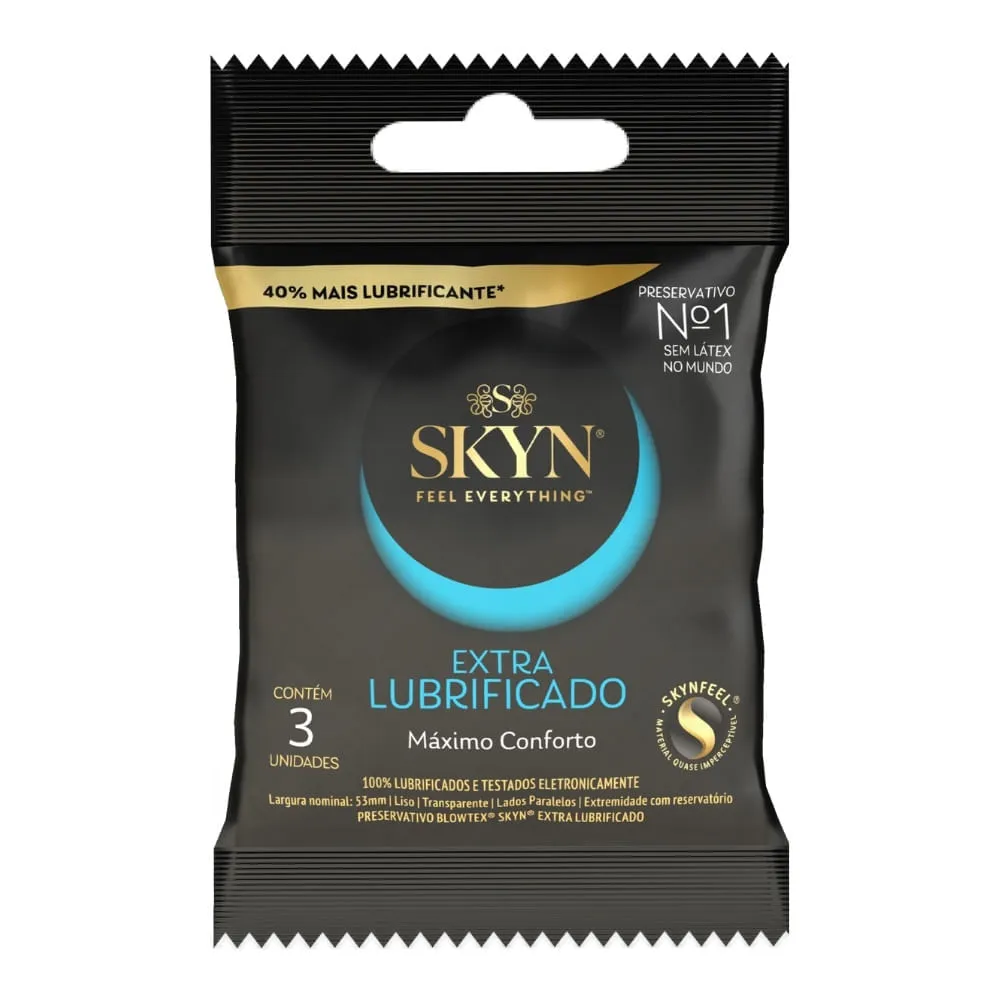 Preservativo Blowtex Skyn Extra Lubrificado Com 3 Unidades — | Farmácia Resyla