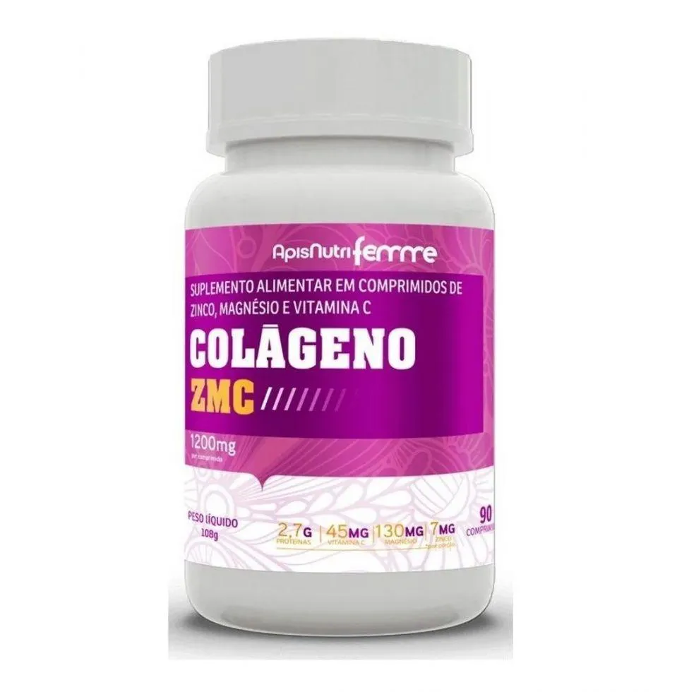 Colágeno Zmc 1200mg (90 Comprimidos) - Padrão: Único — | Farmácia Resyla