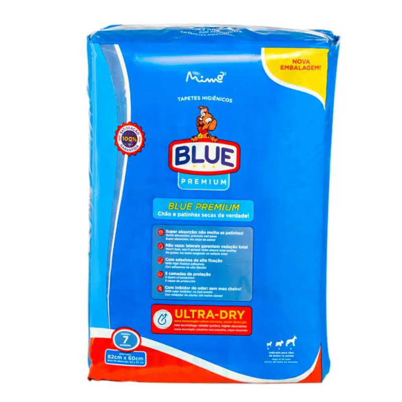 Tapete Higiênico Blue Original Premium com 07 Unidades de 82X60Cm — | Farmácia Resyla