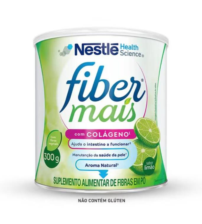 Fiber Mais Colágeno sabor limão 300g — | Farmácia Resyla