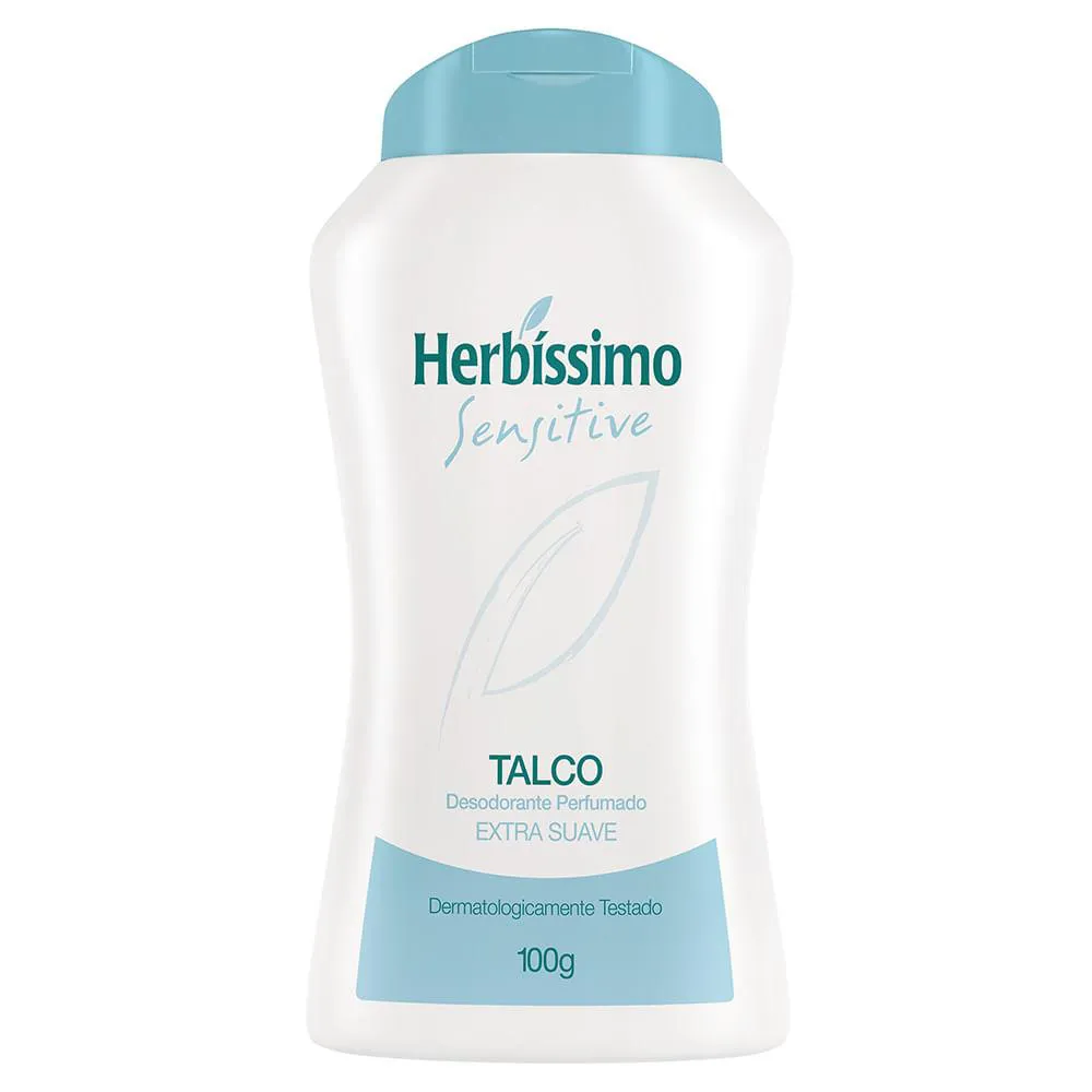 Talco Desodorante Perfumado Herbíssimo Sensitive Extra Suave Adulto 100g — | Farmácia Resyla