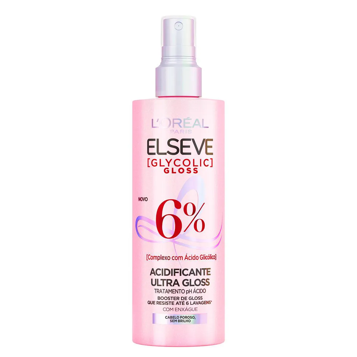 Spray Acidificante Elseve Glycolic Gloss Tratamento Antiporosidade com Ácido Glicólico 200ml — Elseve | Farmácia Resyla