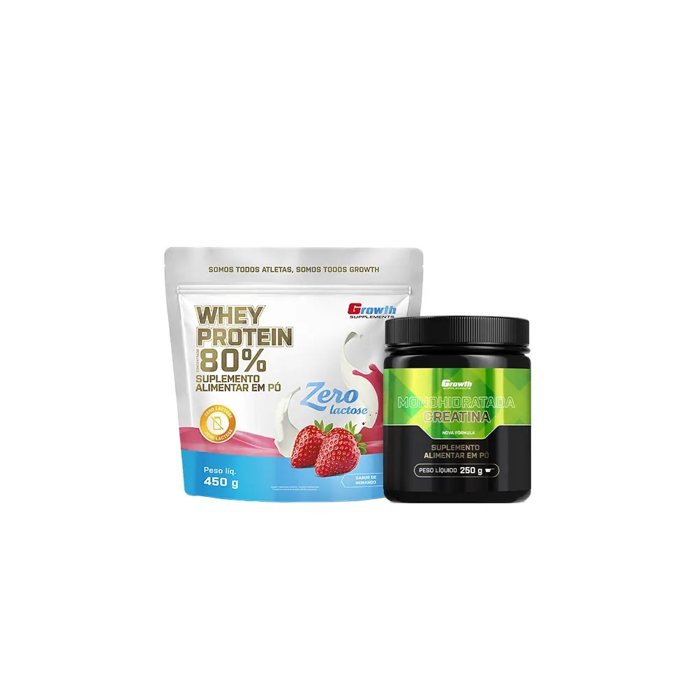 Kit Whey Protein Concentrado Zero 450g + Creatina Monohidratada 250g — | Farmácia Resyla