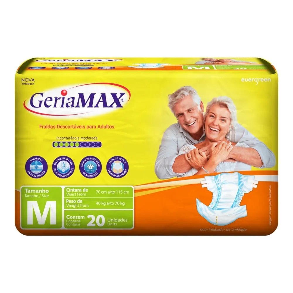 Fralda Geriamax Geriatrica Com 20 Tamanho M — | Farmácia Resyla