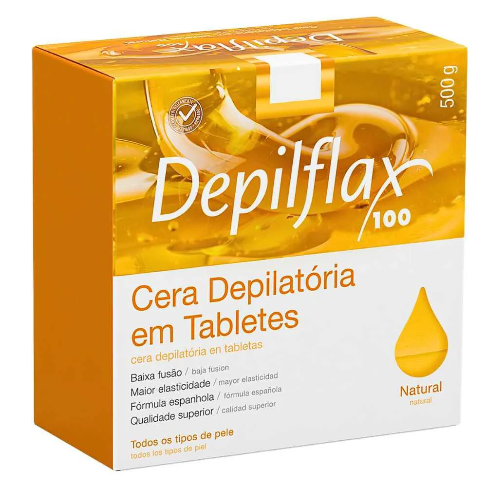 Cera Quente Depilatória Depilflax Natural 500g — | Farmácia Resyla