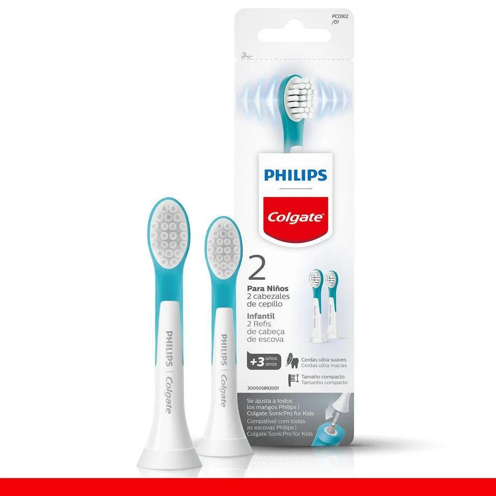 Refil para Escova Elétrica Philips Colgate Sonicpro Infantil com 2 unidades — Colgate | Farmácia Resyla