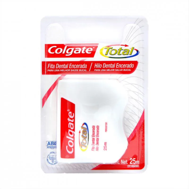 Fita Dental Colgate Total 12 Encerada 25 Metros — Colgate | Farmácia Resyla
