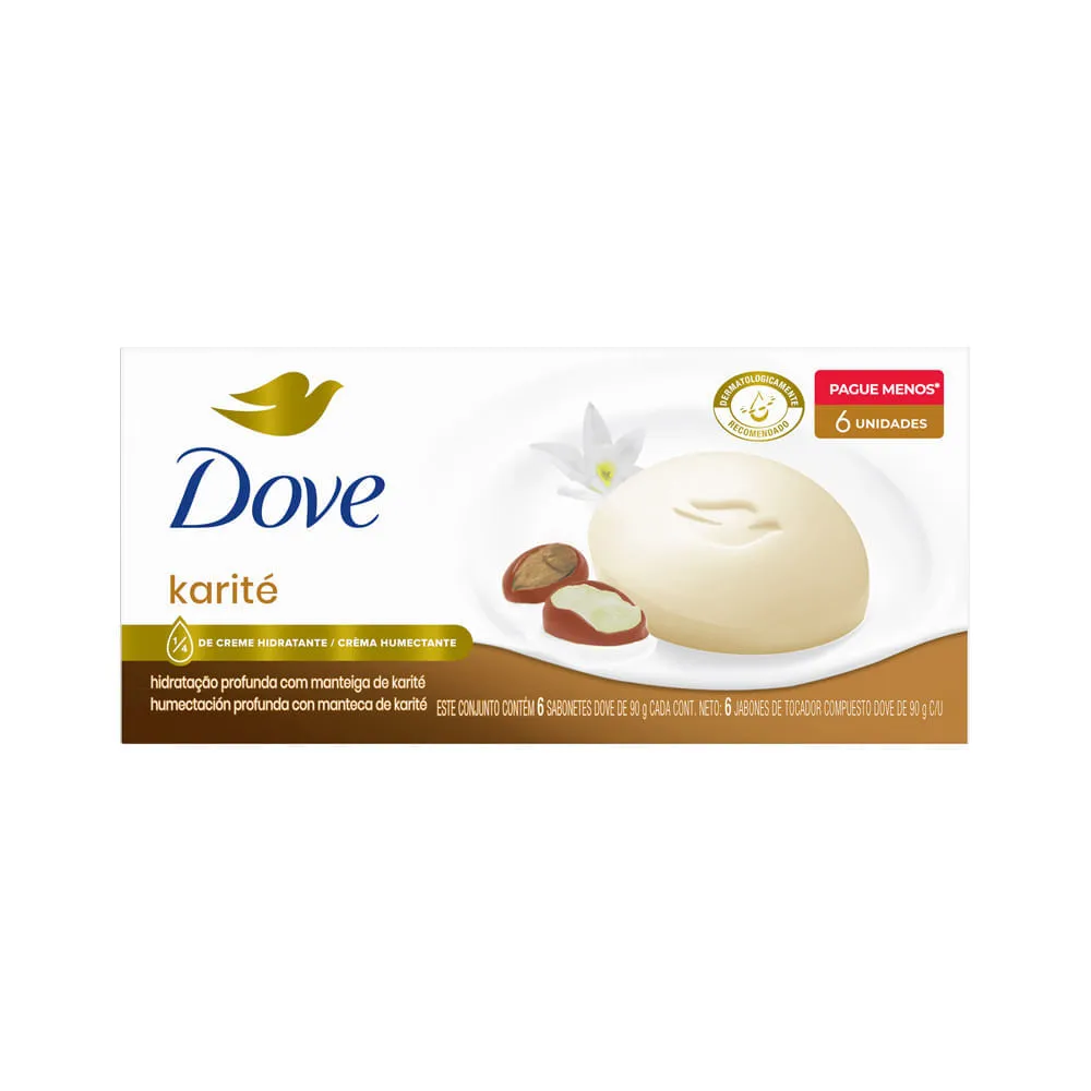 Sabonete Dove Barra Com 6 Karite E Baunilha 90gr — Dove | Farmácia Resyla