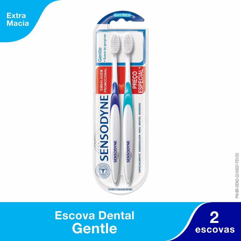 Kit Escova de Dente Sensodyne Gentle Suave às Gengivas 2 unidades — Sensodyne | Farmácia Resyla