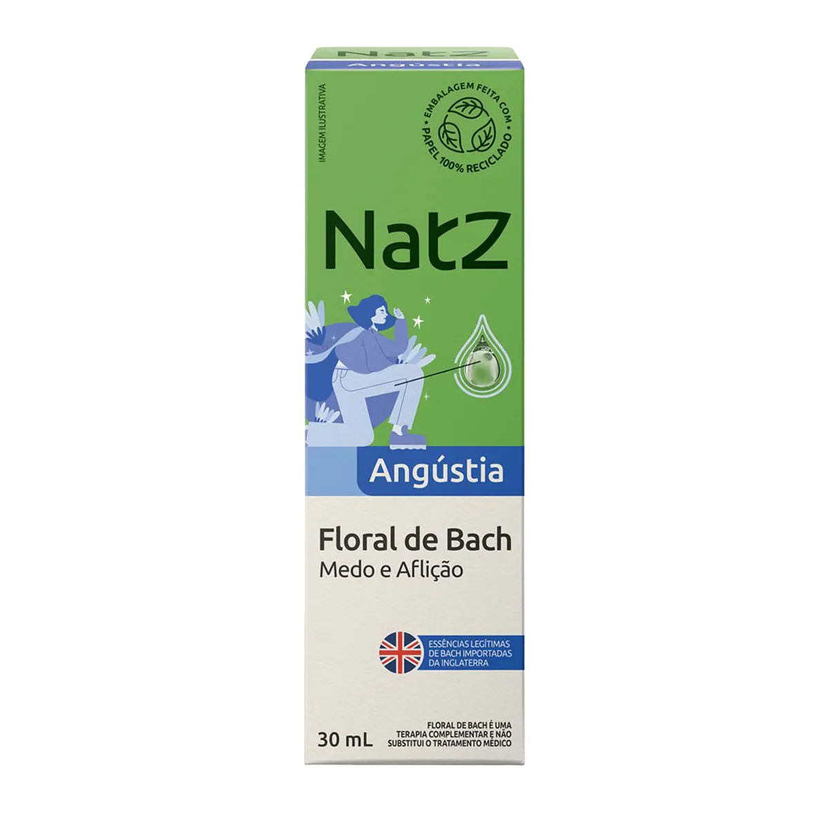 Floral de Bach Natz Angústia para Medo e Aflição 30ml — Natz | Farmácia Resyla
